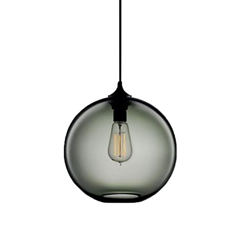 Wmmner Kronleuchter Glas-Kronleuchter, Moderner Einfacher Einköpfiger Glas-Kronleuchter, Wohnzimmerlampe, Esszimmerlampe, Schlafzimmerlampe, Nachttischlampe, Barlampe, Café-Lampe – Gelbe Abdeckung 25 von Wmmner