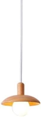 Wmmner Kronleuchter Kopf Kleine Chaner E27 Schraube Holzarbeiten Pendelleuchte Lampenschirm Flush Mount Deckenleuchten Schlafzimmer Restaurant (18 Cm) von Wmmner