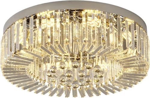 Wmmner Kronleuchter Licht Luxus Kristall Deckenlampe Post-Modern Wohnzimmer Hauptlampe Einfach Beimosphere Restaurant Kristalllampe, Kronleuchter (Durchmesser 60 * 23Cm)/Eine Farbe/Durchmesser 60*23Cm von Wmmner