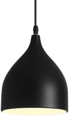 Wmmner Kronleuchter Metall-Pendelleuchte E27-Sockel Einfach-Hängelampe Lampenschirm Personalisierte Deckenleuchte Chaner Deckenbeleuchtung (Blanc)/Dunkel von Wmmner