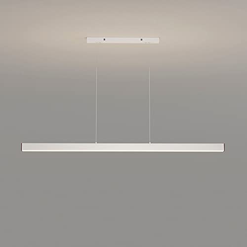 Wmmner Kronleuchter Moderne Einfache Led-Dimmbare Pendelleuchte Mit Fernbedienung, Minimalistische Lineare Deckenhängeleuchte, Kronleuchter Für Billardtisch, Esszimmer, Kücheninsel (Schwarz, 80 Cm)/Bl von Wmmner
