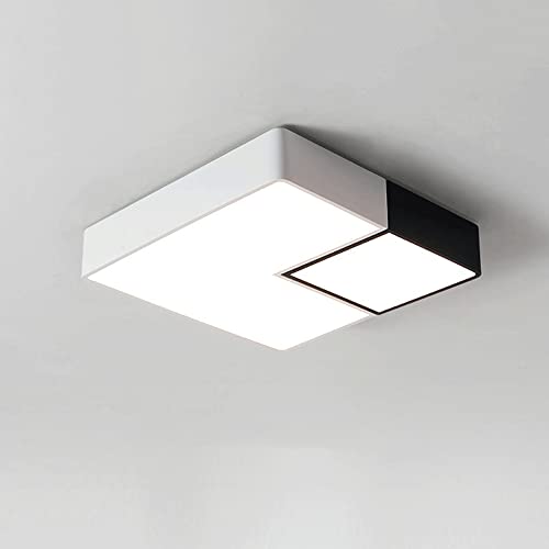 Wmmner Kronleuchter Moderne Led-Deckenleuchte, Geometrische Einbauleuchten, Schwarz-Weiße Deckenleuchte Für Wohnzimmer, Schlafzimmer, Esszimmer, Kronleuchter Aus Metall Und Acryl Zur Oberflächenmontag von Wmmner