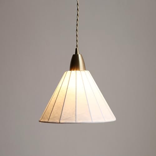 Wmmner Kronleuchter Pendelleuchte Für Esszimmer, Seidenkücheninsel-Leuchte, Weiße Mini-Stoff-Pendelleuchte Schlafzimmer Flur Café Moderne Hängelampen (20 Cm)/24 cm von Wmmner