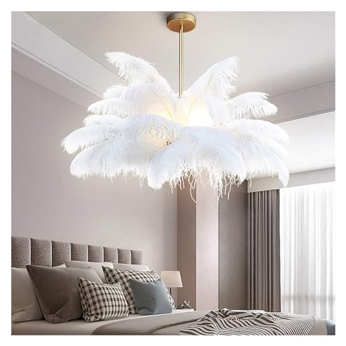 Wmmner Kronleuchter Pendelleuchte Weiße Feder – E14 Flur Schlafzimmer Leuchte, Straußenfeder Deckenleuchte, Modernes Esszimmer Wmmner Kronleuchter Pendelleuchte Weiße Feder – E14 Flur Schlafzimmer Leuchte, Straußenfeder Deckenleuchte, Modernes Esszimmer von Wmmner