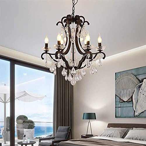 Wmmner Kronleuchter Perfektes Amerikanisches Wasser Land Kristall Modernes Wohnzimmer Schlafzimmer Eisen Kunst Handwerk Restaurant Retro Kerze Licht Schwarz 6 Decke 60X60X62Cm Wmmner Kronleuchter Perfektes Amerikanisches Wasser Land Kristall Modernes Wohnzimmer Schlafzimmer Eisen Kunst Handwerk Restaurant Retro Kerze Licht Schwarz 6 Decke 60X60X62Cm von Wmmner