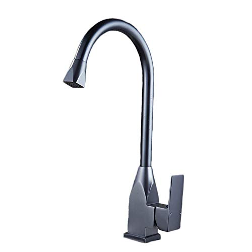 Wmmner Küchenarmatur Spüle Mischbatterie Wasserhahn 360 Grad; Schwenkbare Küchenarmatur Bar Einzelgriff Raum Alumihigh Arc Spüle Mixer Wasserhahn Mischbatterie/Grau von Wmmner