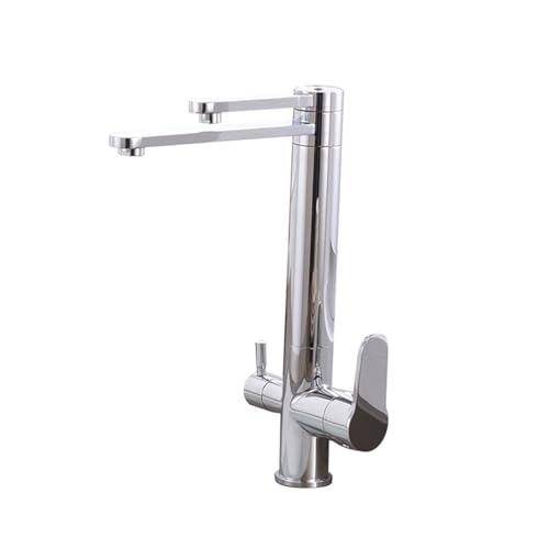 Wmmner Küchenspüle Wasserhähne 3-Wege-Swivel 2 Griffe Messing Küchenarmatur Spüle Wasserhahn-Schwarz Schönheit Kommt von Wmmner