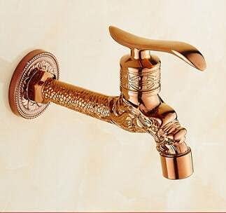 Wmmner Küchenspüle Wasserhähne Wasserhähne Rose Dragon Geschnitzte Bibcocks Wasserhahn Messing Badezimmer Waschmaschine Wasserhahn Bibcock Wasserhahn Outdoor Badezimmer Mixer/Hellgrau Ulz 000682 Pull von Wmmner