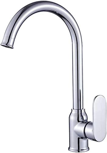 Wmmner Küchenspüle Wasserhahn Messing Moderne Becken Mischbatterie Einhandgriff Kalt- Und Warmwassermischbatterien Deck Montierte Küchenspüle Wasserhähne, Chrom von Wmmner
