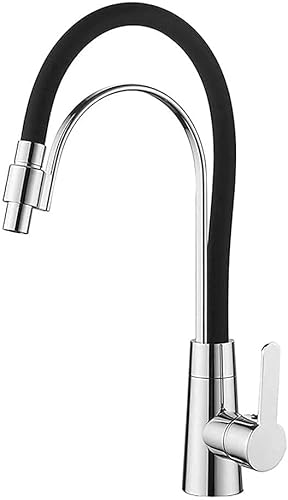 Wmmner Küchenspüle Wasserhahn Pull Down Multifunktions-Spray High Arc 360 Grad Drehen Einzelgriff Messing Küchenarmaturen, Electroplatedsilver/Mattschwarz Wmmner Küchenspüle Wasserhahn Pull Down Multifunktions-Spray High Arc 360 Grad Drehen Einzelgriff Messing Küchenarmaturen, Electroplatedsilver/Mattschwarz von Wmmner