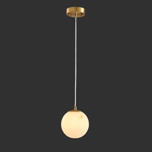 Wmmner Kugelförmiger Marmor-Kronleuchter Nachttisch G9-Beleuchtung Pendelleuchte Messing-Hängelampe Mit Naturstein-Schirm Für Kücheninsel, Eingangsbereich, Esszimmer, Arbeitszimmer, Wohnzimmer, Schlaf von Wmmner