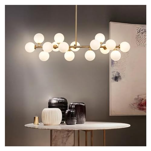 Wmmner Lampen Im Skandinavischen Design Kronleuchter Aus Milchglas Gold Schwarz G9-Fassung Wohnzimmer Hängelampen Esszimmer Innenbereich, Modernes Esszimmer/Gold Wmmner Lampen Im Skandinavischen Design Kronleuchter Aus Milchglas Gold Schwarz G9-Fassung Wohnzimmer Hängelampen Esszimmer Innenbereich, Modernes Esszimmer/Gold von Wmmner