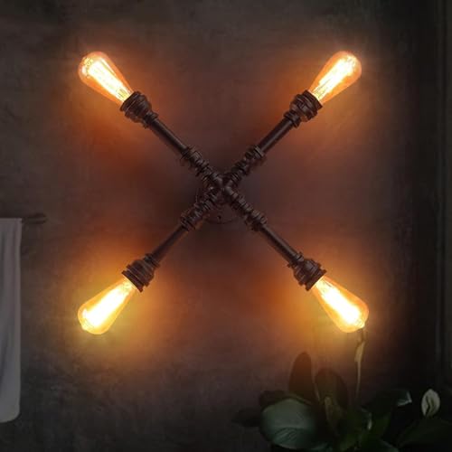 Wmmner Led-Innenwandleuchte Moderne Wandleuchte Europäische Wandleuchte Europäische Retro-Industriestil-Wandleuchte Aus Schmiedeeisenrohr, Modernes Esszimmer Wmmner Led-Innenwandleuchte Moderne Wandleuchte Europäische Wandleuchte Europäische Retro-Industriestil-Wandleuchte Aus Schmiedeeisenrohr, Modernes Esszimmer von Wmmner