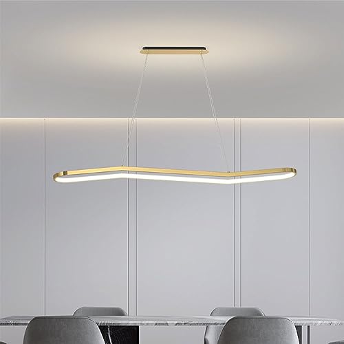 Wmmner Led-Kronleuchter Lineare Surround-Pendelleuchte Minimalistische Led-Hängelampe 3000-6500K Leuchte Beleuchtung Dimmbar Innenbeleuchtung Geeignet Für Restaurant Pavillon Clubhaus/Gold 90 cm/Dreif Wmmner Led-Kronleuchter Lineare Surround-Pendelleuchte Minimalistische Led-Hängelampe 3000-6500K Leuchte Beleuchtung Dimmbar Innenbeleuchtung Geeignet Für Restaurant Pavillon Clubhaus/Gold 90 cm/Dreif von Wmmner