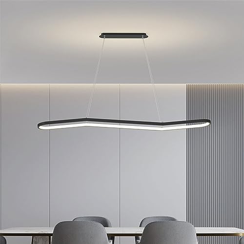 Wmmner Led-Kronleuchter Lineare Surround-Pendelleuchte Minimalistische Led-Hängelampe 3000-6500K Leuchte Beleuchtung Dimmbar Innenbeleuchtung Geeignet Für Restaurant Pavillon Clubhaus/Schwarz 120 cm/D Wmmner Led-Kronleuchter Lineare Surround-Pendelleuchte Minimalistische Led-Hängelampe 3000-6500K Leuchte Beleuchtung Dimmbar Innenbeleuchtung Geeignet Für Restaurant Pavillon Clubhaus/Schwarz 120 cm/D von Wmmner