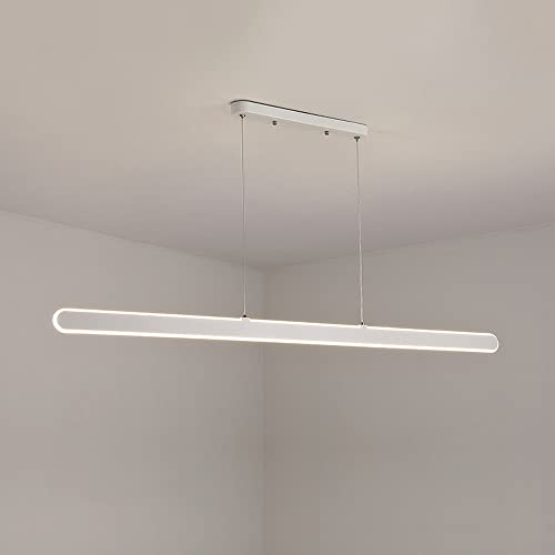 Wmmner Led-Linear-Pendelleuchte Dimmbarer Kronleuchter Deckenleuchte Mit Fernbedienung, Schlanke Hängeleuchte Hängende Kronleuchter Für Küche Wohnzimmer Schlafzimmer/Weiß/120 cm Wmmner Led-Linear-Pendelleuchte Dimmbarer Kronleuchter Deckenleuchte Mit Fernbedienung, Schlanke Hängeleuchte Hängende Kronleuchter Für Küche Wohnzimmer Schlafzimmer/Weiß/120 cm von Wmmner