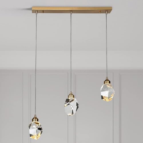 Wmmner Led Modern Crystal Kronleuchter Luxus Pendelleuchte Kompatibel Mit Treppe Schlafzimmer Wohnzimmer Deckenlampe Kupfer Beleuchtungskörper, Kronleuchter () von Wmmner