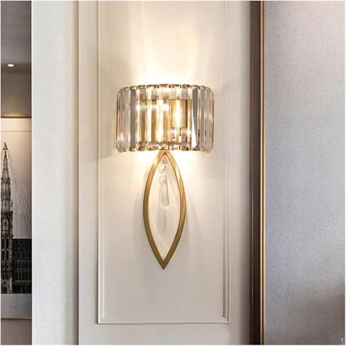 Wmmner Led Wall Lamps Compatible with Living Room Bathroom Corridor Stairs Loft Lamp Modern Bedroom Crystal Wall Light,Contemporary Dining Room von Wmmner