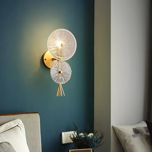 Wmmner Luxuriöse Wandleuchte Sense Glas Schlafzimmer Nachttisch Wohnzimmer Sofa Hintergrunddekoration Innenbeleuchtung/Warmes Licht Wmmner Luxuriöse Wandleuchte Sense Glas Schlafzimmer Nachttisch Wohnzimmer Sofa Hintergrunddekoration Innenbeleuchtung/Warmes Licht von Wmmner