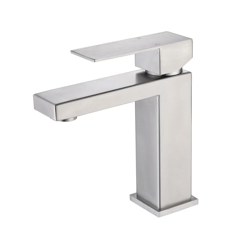 Wmmner Mattschwarz Bad Wasserhahn Deck Halterung Cold And Hot Black Square Sink Tap Short And Tall, Easy Installation/a/Short von Wmmner