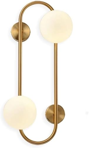 Wmmner Mid Century 2-Flammige Goldene Wandleuchte Moderne Wandleuchte Mit Glasglocke Skandinavische Minimalistische Wandleuchte, Deckenleuchte von Wmmner