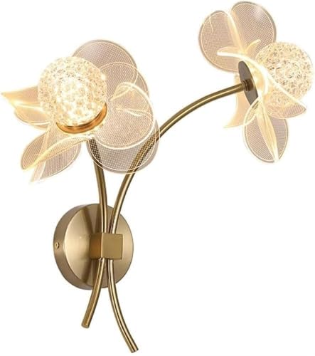 Wmmner Moderne Goldene Wandleuchte Einfache Blumen-Acryl-Wandleuchte Mittelalterliche Wandleuchte Für Den Waschtisch, Deckenleuchte von Wmmner