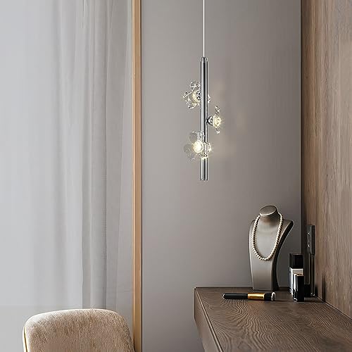 Wmmner Moderne Klare Blumen-Hängeleuchte Bar Chrom Zeitgenössische Dimmbare Led-Deckenpendelleuchte Schwarze Blütenblätter Langer Kronleuchter Für Foyer Kücheninsel Schlafzimmer Esszimmer Restaurant/C Wmmner Moderne Klare Blumen-Hängeleuchte Bar Chrom Zeitgenössische Dimmbare Led-Deckenpendelleuchte Schwarze Blütenblätter Langer Kronleuchter Für Foyer Kücheninsel Schlafzimmer Esszimmer Restaurant/C von Wmmner