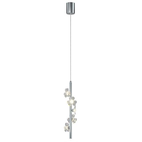 Wmmner Moderne Klare Blumen-Hängeleuchte Bar Chrom Zeitgenössische Dimmbare Led-Deckenpendelleuchte Schwarze Blütenblätter Langer Kronleuchter Für Foyer Kücheninsel Schlafzimmer Esszimmer Restaurant/C Wmmner Moderne Klare Blumen-Hängeleuchte Bar Chrom Zeitgenössische Dimmbare Led-Deckenpendelleuchte Schwarze Blütenblätter Langer Kronleuchter Für Foyer Kücheninsel Schlafzimmer Esszimmer Restaurant/C von Wmmner