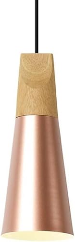 Wmmner Moderne Retro Pendelleuchte Bauernhaus Grau Metall Hängebeleuchtung Holz Kronleuchter Nordic Hängelampe Einstellbar Für Küche Insel Wohnzimmer Schlafzimmer Esszimmer (Grün) Ulz 000640 E27 Gold von Wmmner