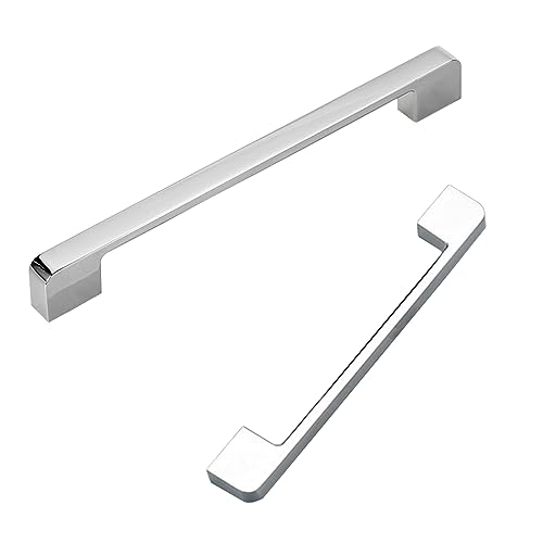 Wmmner Moderne Schrankgriffe 2Er-Pack - Silber-Zink-Legierung Möbelgriffe Für Schrank, Schublade & Bogen, Lochzentren 96-320Mm, 108Mm (4,3In) - Rüsten Sie Ihre Wohnkultur Auf!/Lochzentren: 192 Mm/7,6 von Wmmner
