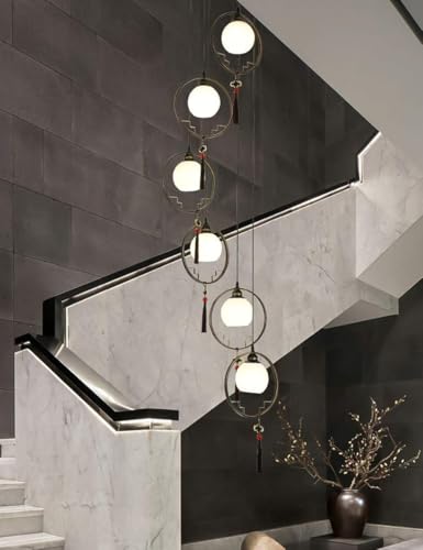 Wmmner Moderne Treppen Lange Dekorative Beleuchtung Treppe Minimalistisch Für Wohnzimmer Duplex Pavillon Kronleuchter Chin Wmmner Moderne Treppen Lange Dekorative Beleuchtung Treppe Minimalistisch Für Wohnzimmer Duplex Pavillon Kronleuchter Chin von Wmmner