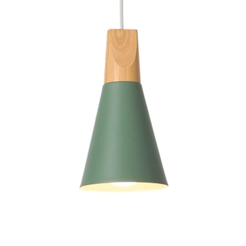 Wmmner Moderne Verstellbare Pendelleuchte Aluminium-Lampenschirm Kronleuchter Kreative Industrielle Holz-E27/E26-Hängelampe Für Kücheninsel Wohnzimmer Schlafzimmer Nachttisch Esszimmer Flur (Dunkel, 1 von Wmmner