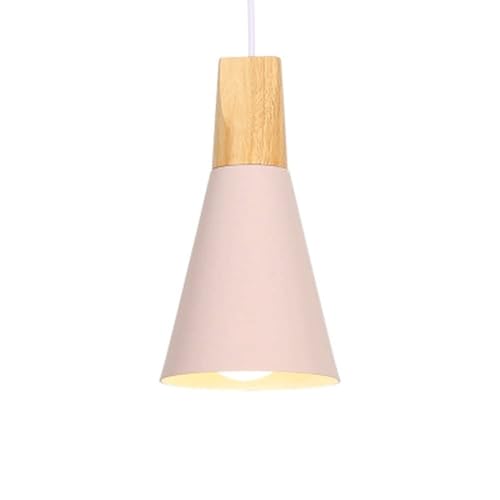 Wmmner Moderne Verstellbare Pendelleuchte Aluminium-Lampenschirm Kronleuchter Kreative Industrielle Holz-E27/E26-Hängelampe Für Kücheninsel Wohnzimmer Schlafzimmer Nachttisch Esszimmer Flur (Dunkel, 1 von Wmmner