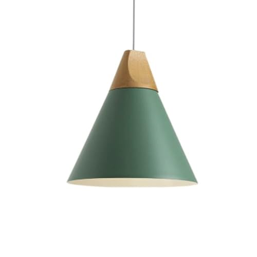 Wmmner Moderne Verstellbare Pendelleuchte Aluminium-Lampenschirm Kronleuchter Kreative Industrielle Holz-E27/E26-Hängelampe Für Kücheninsel Wohnzimmer Schlafzimmer Nachttisch Esszimmer Flur (Dunkel, 1 von Wmmner
