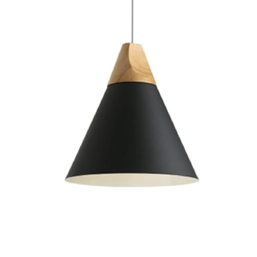 Wmmner Moderne Verstellbare Pendelleuchte Aluminium-Lampenschirm Kronleuchter Kreative Industrielle Holz-E27/E26-Hängelampe Für Kücheninsel Wohnzimmer Schlafzimmer Nachttisch Esszimmer Flur (Dunkel, 1 von Wmmner