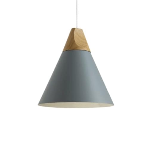 Wmmner Moderne Verstellbare Pendelleuchte Aluminium-Lampenschirm Kronleuchter Kreative Industrielle Holz-E27/E26-Hängelampe Für Kücheninsel Wohnzimmer Schlafzimmer Nachttisch Esszimmer Flur (Dunkel, 1 von Wmmner
