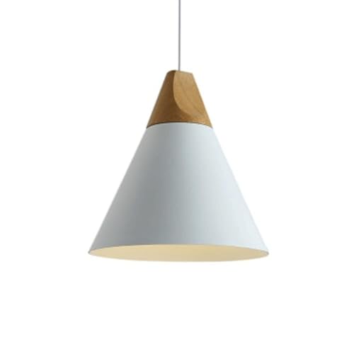 Wmmner Moderne Verstellbare Pendelleuchte Aluminium-Lampenschirm Kronleuchter Kreative Industrielle Holz-E27/E26-Hängelampe Für Kücheninsel Wohnzimmer Schlafzimmer Nachttisch Esszimmer Flur (Dunkel, 1 von Wmmner