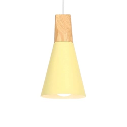 Wmmner Moderne Verstellbare Pendelleuchte Aluminium-Lampenschirm Kronleuchter Kreative Industrielle Holz-E27/E26-Hängelampe Für Kücheninsel Wohnzimmer Schlafzimmer Nachttisch Esszimmer Flur (Dunkel, 1 von Wmmner