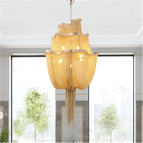 Wmmner Modernes D S Flussen Kompatibel Mit Wohnzimmer Mit Silbernen Fransen, (Den Dia50Cmxh100Cm)/Golden/Durchmesser80Cm*H150Cm von Wmmner
