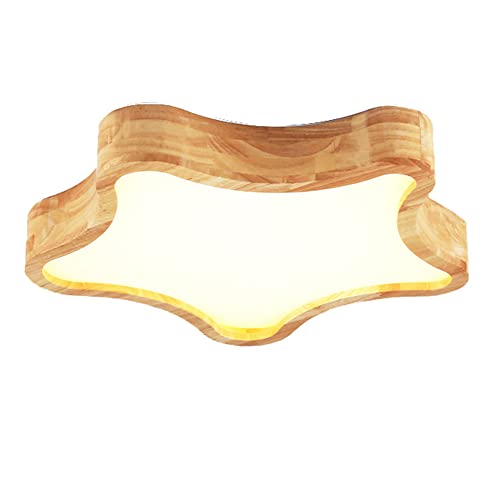 Wmmner Nordische Kinderzimmer-Deckenlampe Aus Massivholz, Led-Pentagramm-Deckenleuchte, Kreativer Kronleuchter, Schlafzimmer, Arbeitszimmer, Jungen- Und Mädchenzimmer, Deckenleuchten, Interessantes Le von Wmmner