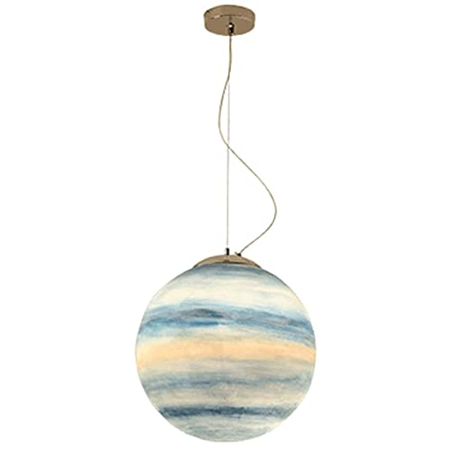 Wmmner Pendelleuchte, Modern Planet Chandelier Persönlichkeit - Erde Decke Pendelleuchte Indoor Home Dekoration Hängelicht Agri Ball Decke Hängelampe Kinderzimmer Mondlampe(D)/Eine Farbe/B von Wmmner