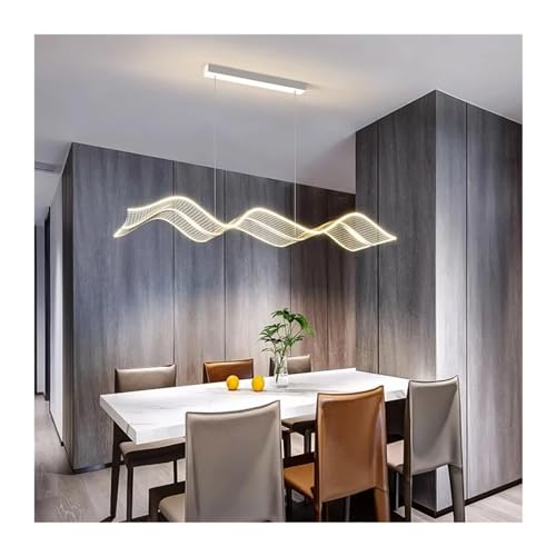 Wmmner Pendelleuchte, Moderne Wohnkultur Esszimmer Pendelleuchte Lichtts Innenbeleuchtung Deckenlampe Hängeleuchte Lampen Kompatibel Mit Wohnzimmer/Kaltweiß/120Cm Weiß von Wmmner