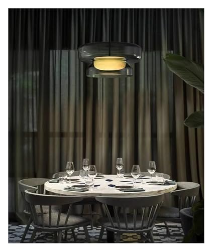 Wmmner Pendelleuchte, Modernes Einfaches Design Glas Hängelampe Für Decke Led Wohnkultur Glas Pendelleuchte Esszimmer Tisch Bar Leuchte/Grün von Wmmner