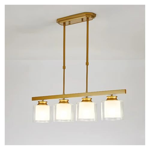 Wmmner Pendelleuchte Für Esszimmer Küche Landhausstil Moderner Langer Tisch Schmiedeeiserner Kronleuchter/Gold/Warmweiß von Wmmner