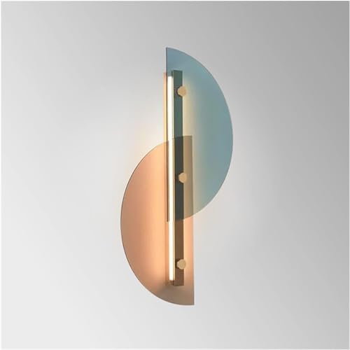 Wmmner Post Modern -Led-Wandleuchte Eisen Glas Wohnzimmer Nachttisch Schlafzimmer Wandleuchten - Designer Korridor Einfache Wandbeleuchtung, Kronleuchter (Warmweiß) Ulz 000760 Spotlight丨all Kupfer Mon von Wmmner