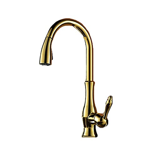 Wmmner Pull Down Küchenarmatur 360° Rotation Heiß-Kalt-Wasser-Mischer Wasserhahn Einhand-Deck Montierte Küchenspüle Cranea (Chrom) von Wmmner