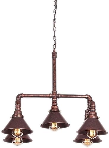 Wmmner Retro-Industrie-V-Intage-Wasserrohr-Steampunk-Pendelleuchte Kronleuchter 5-Flammige Hängeleuchte Ländlicher Rustikaler Stil Innenbeleuchtung, Modernes Esszimmer Wmmner Retro-Industrie-V-Intage-Wasserrohr-Steampunk-Pendelleuchte Kronleuchter 5-Flammige Hängeleuchte Ländlicher Rustikaler Stil Innenbeleuchtung, Modernes Esszimmer von Wmmner