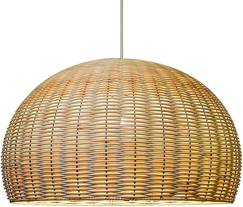Wmmner Retro Rattan Käfig Pendelleuchte Handgemachter Lampenschirm 1-Pack Weidenkorb Gewebte Kronleuchter Mit Verstellbarer Schnur - Flur Deckenlampe, Pendelleuchte/Eine Farbe/40Cm Wmmner Retro Rattan Käfig Pendelleuchte Handgemachter Lampenschirm 1-Pack Weidenkorb Gewebte Kronleuchter Mit Verstellbarer Schnur - Flur Deckenlampe, Pendelleuchte/Eine Farbe/40Cm von Wmmner