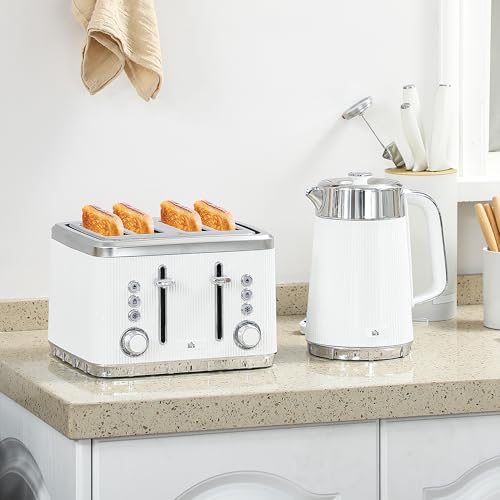 Wmmner Rostfreies Steel Wasserkocher Und 4-Scheiben-Toaster-Set Mit Schnellkochheizung 3000W Und Einstellbaren Bräunungssteuerungen Für Die Küche Wmmner Rostfreies Steel Wasserkocher Und 4-Scheiben-Toaster-Set Mit Schnellkochheizung 3000W Und Einstellbaren Bräunungssteuerungen Für Die Küche von Wmmner