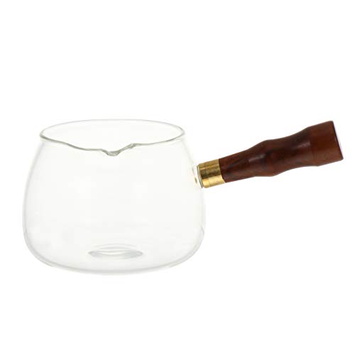 Wmmner Stovetop Safe Glas Teekanne Mit Holzgriff 350Ml Glas Teekessel Blooming And Looseblatt Tee Maker Mini Home Office Kochen Tee Geschirr Teekanne von Wmmner